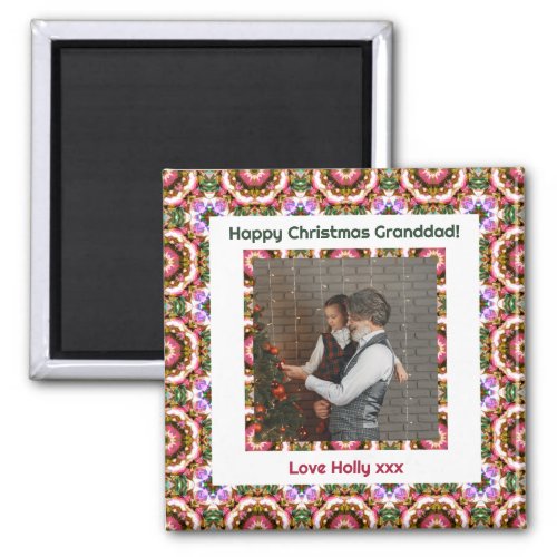 Custom Happy Christmas Photo Picture Keepsake Gift Magnet