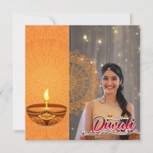 Custom Happy Diwali Festival of Light Photo Card