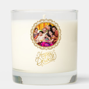 Custom Happy Diwali Photo Candle Gift