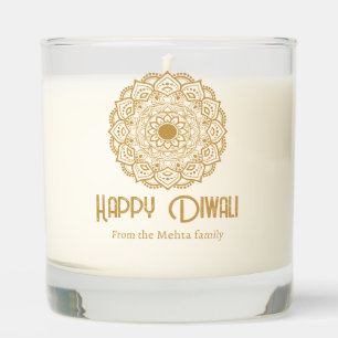 Custom Happy Diwali Photo Candle Gift