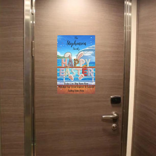 Custom Happy Easter Cruise Door Decoration Magnetic Dry Erase Sheet