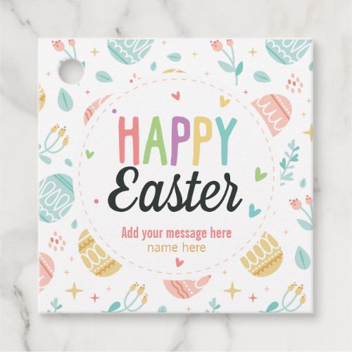 CUSTOM Happy Easter Love _ Pastel Happy Spring   Favor Tags