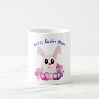 Custom Happy easter mom cute bunny design 