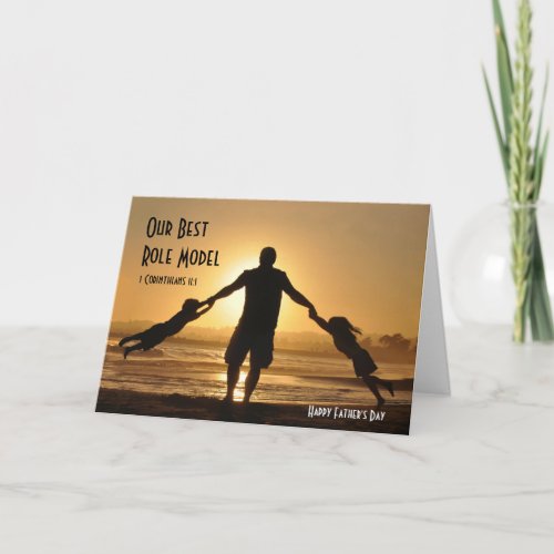 Custom HAPPY FATHERS DAY Best Role Model Card