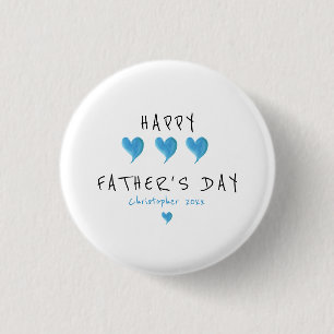 Custom Happy Father's Day Cute Boy Button