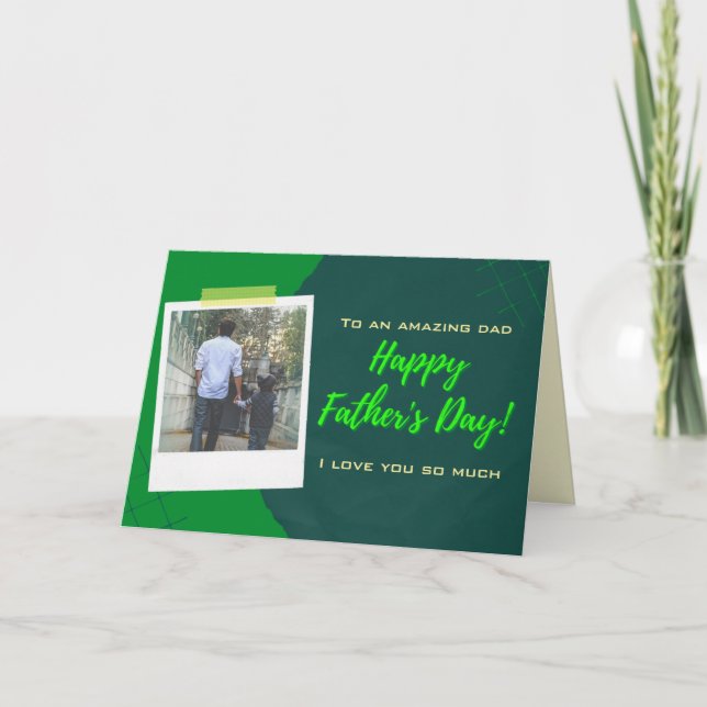 Custom Happy Father's Day Photo Card (Front)
