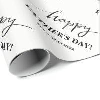Custom Happy Father's Day wrapping paper for dad