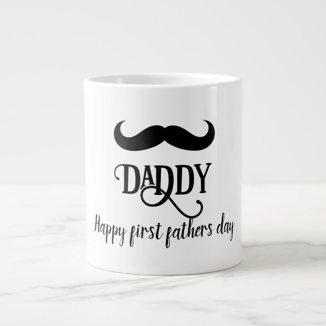 custom Happy first father's day  Giant Coffee Mug (Front)