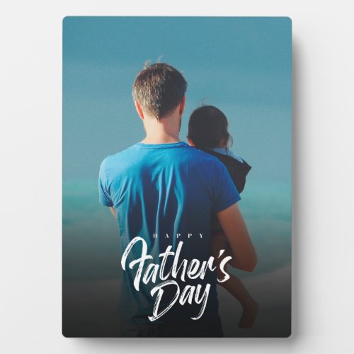 Custom Happy First Fathers Day Photo Card Plaque