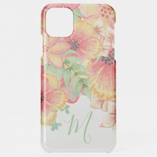 Custom Happy Flowers Pattern Watercolor Painting iPhone 11 Pro Max Case