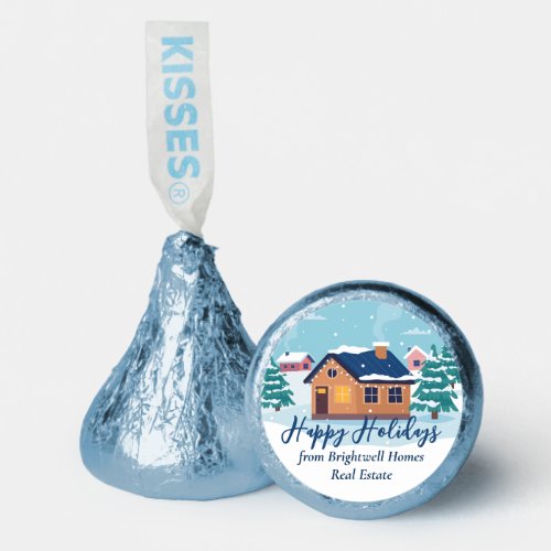Custom Happy Holidays Real Estate Company Party Hersheys Kisses