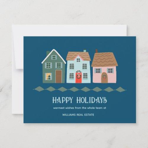 Custom Happy Holidays Real Estate Holiday Card