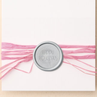 Custom Happy Holidays Wax Seal Sticker