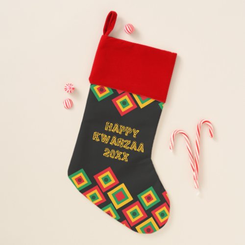 Custom HAPPY KWANZAA Christmas Stocking