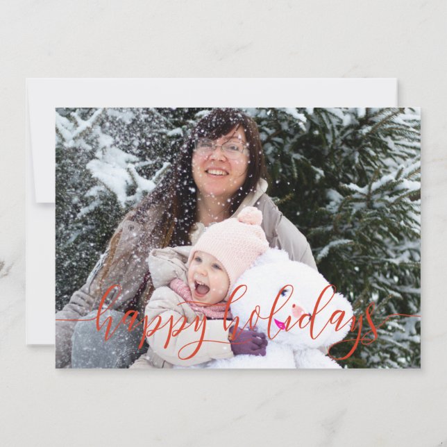 Custom Happy New Year Holiday Photo Greeting Card (Back)