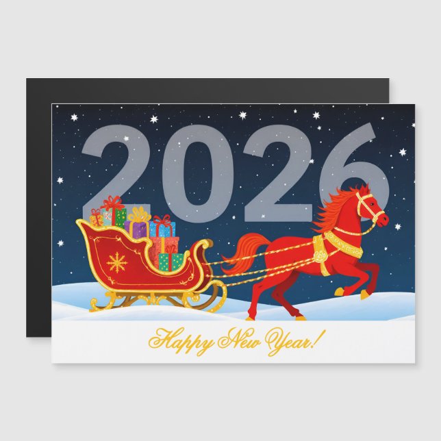 Custom Happy New Year of the Red Fiery Horse 2026 (Front/Back)