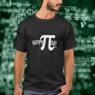 Custom Happy Pi Day with Year and Pi Symbol T-Shirt