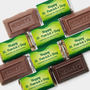 Custom Happy St. Patrick's Day Green Sparkle Party Hershey's Miniatures