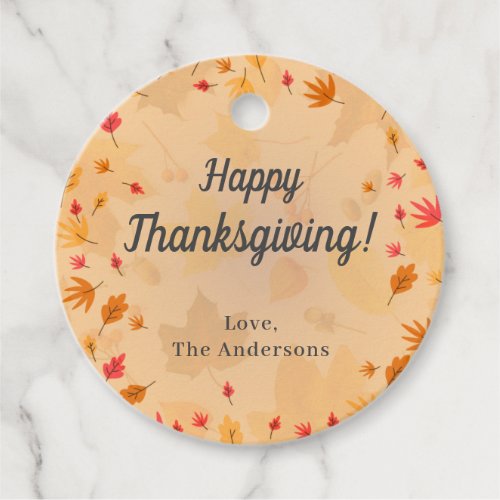 CUSTOM Happy Thanksgiving Autumn Favor Tags