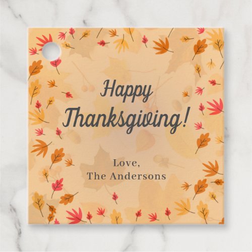 CUSTOM Happy Thanksgiving Autumn Favor Tags