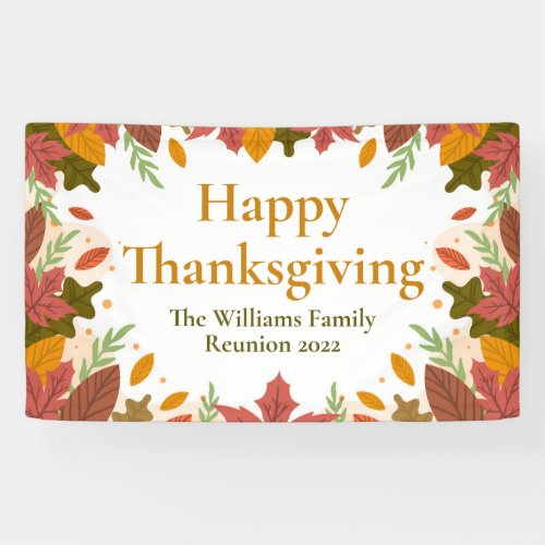 Custom Happy Thanksgiving Autumn Leaves Holiday