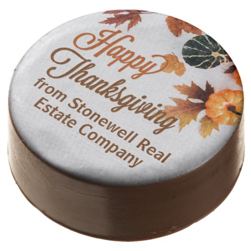 Custom Happy Thanksgiving Company Party Chocolate Covered Oreo