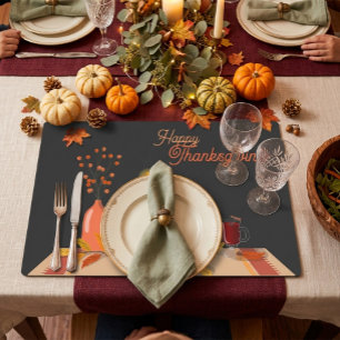 Custom Happy Thanksgiving Laminated Placemat