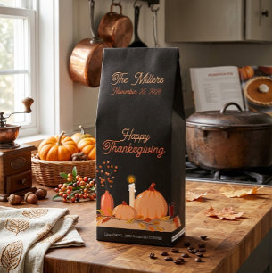 Custom Happy Thanksgiving Roasted Coffee Favor