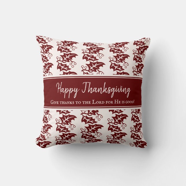 Custom Happy Thanksgiving  Throw Pillow (Front)