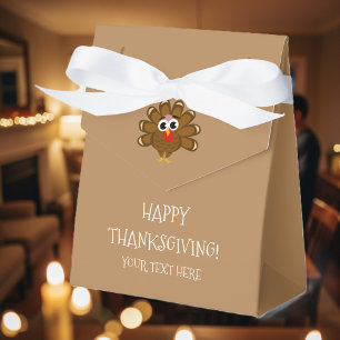 Custom Happy Thanksgiving Turkey day dinner party Favor Boxes