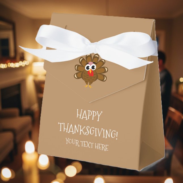 Custom Happy Thanksgiving Turkey day dinner party Favor Boxes (Thanksgiving favor box)