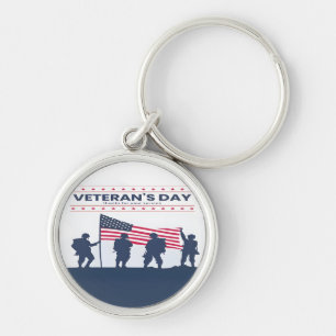 Custom Happy Veterans Day! Thank You Cards 2025 Keychain
