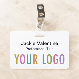 Custom Hard Plastic Name Badge Clip Lanyard Reel