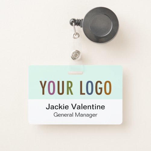 Custom Hard Plastic Name Badge Retractable Clip