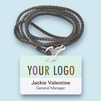 Custom Hard Plastic Name Badge With Lanyard by MISOOK at Zazzle
