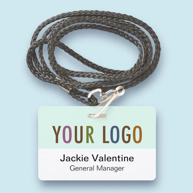 Custom Hard Plastic Name Badge with Lanyard | Zazzle