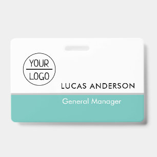 Custom Hard Plastic Name Badge with Metal Clip