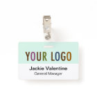 Custom Hard Plastic Name Badge with Metal Clip