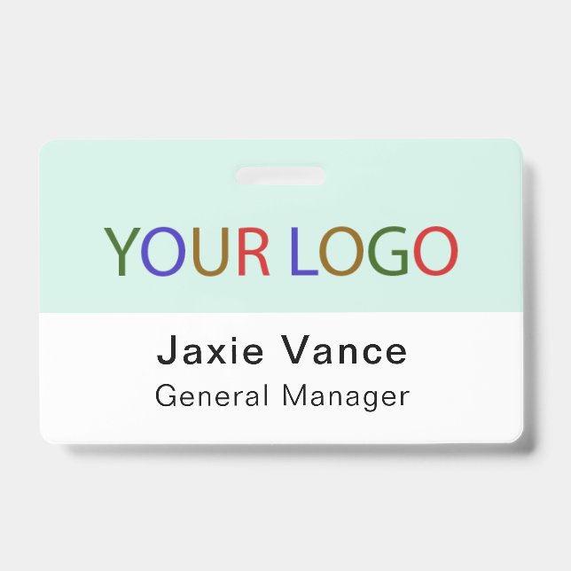 Custom Hard Plastic Name Badge with Metal Clip (Front)