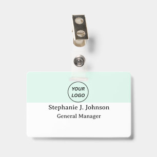 Custom Hard Plastic Name Badge with Metal Clip