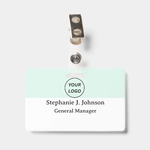 Custom Hard Plastic Name Badge with Metal Clip