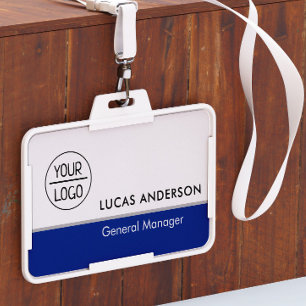 Custom Hard Plastic Name Badge with Metal Clip