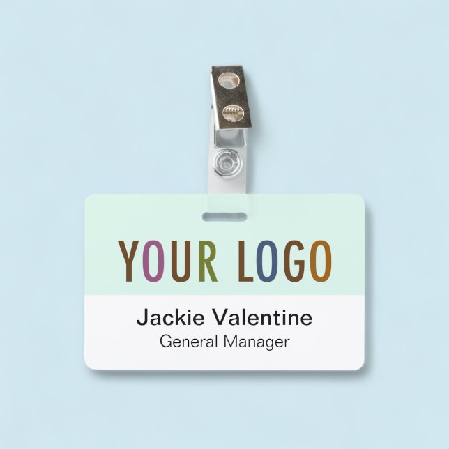 Custom Hard Plastic Name Badge with Metal Clip (MISOOK Employee Badge with Clip)