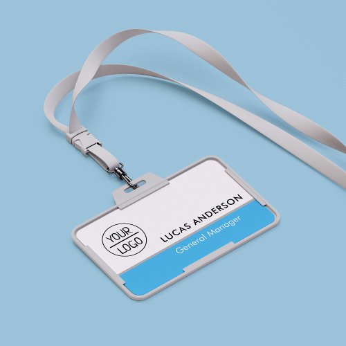 Custom Hard Plastic Name Badge with Metal Clip