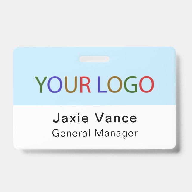 Custom Hard Plastic Name Badge with Metal Clip (Front)