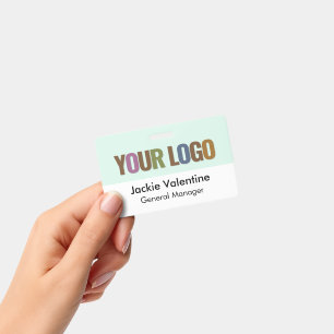 Custom Hard Plastic Name Badge with Metal Clip