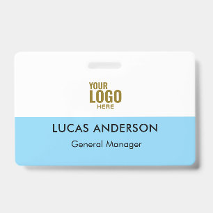 Custom Hard Plastic Name Badge with Metal Clip