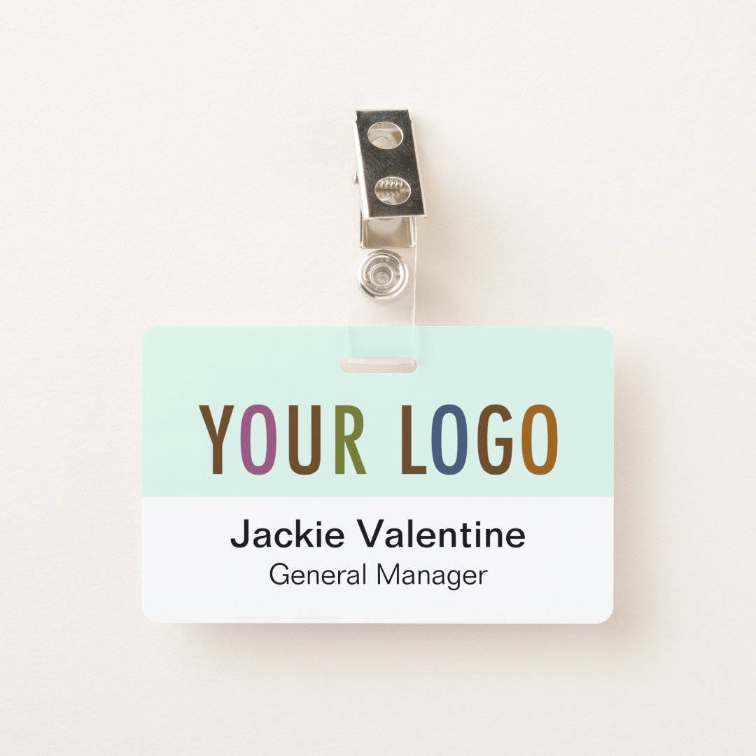 Custom Hard Plastic Name Badge with Metal Clip | Zazzle