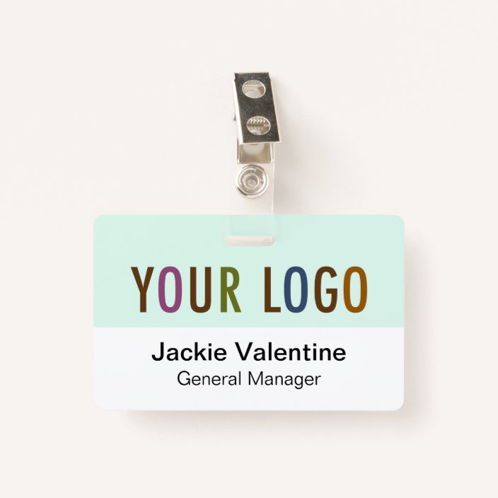 Custom Hard Plastic Name Badge with Metal Clip