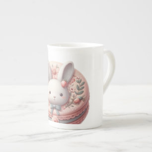 Custom Hare to Be Sweet Cute Bunny Macaron Design Bone China Mug
